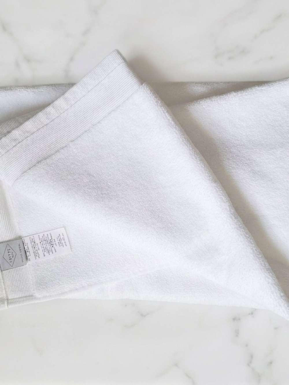 Frette White Cotton Rib-Trim Bath Mat.